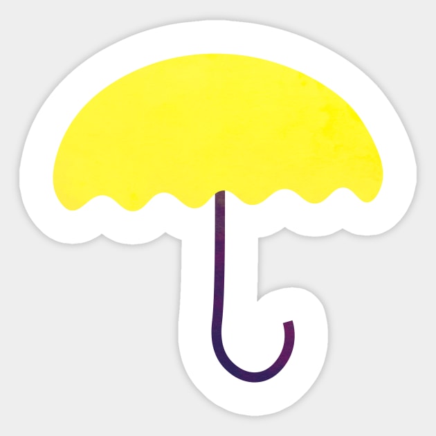 There's a Yellow Umbrella For Everyone Sticker by lolosenese